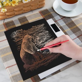 Royal & Langnickel Copper Engraving Art A4 Size Grizzly Bears Designed Painting Set