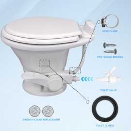 Upgraded 385311641 RV Toilet Valve Kit - Freeze Resistance & Leakage prevention - Fit for Dometic 300 301 310 320 RV Series Toilet&Pedal Marine Toilet Valve(2 Set) by Vypart