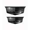 American Black Flag Aluminum Overlay Grill Front Taigate Emblems Set