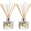 Rtteri 2 Reed Diffuser Sets Flower Oil Diffuser Sticks with