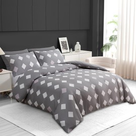 Lazzaro Polka Dot Double Duvet Set - Premium Microfiber Reversible Double Duvet Cover (200 x 200 cm) 3 Pcs - Ultrasoft Hypoallergenic Luxury Quilt Cover Bedding Set With Zipper Closure For All Seasons