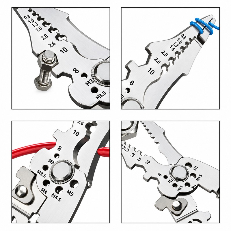 Multifunctional Electrician Pliers for Wire Stripping – Stainless Steel Hand