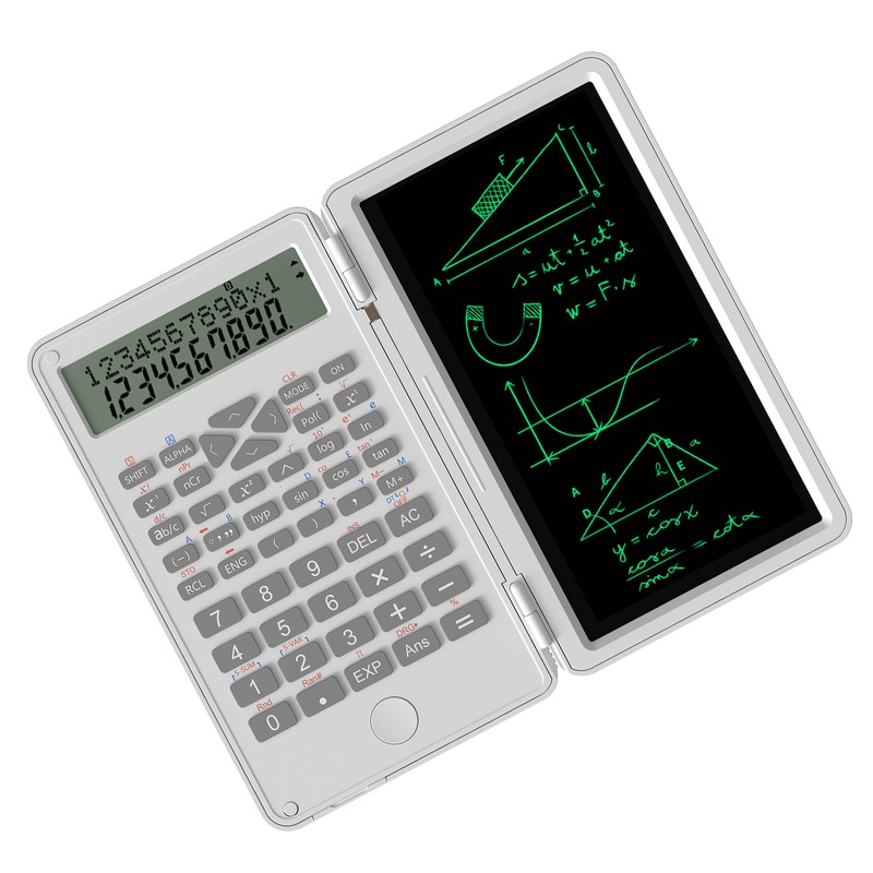 Scientific Calculator with Erasable Writing Board 240 Functions 2 Line