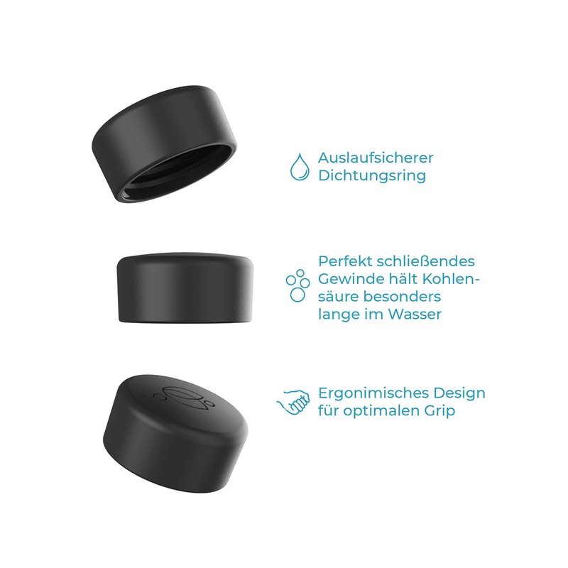 SodaNature 2 x Premium Bottle Caps for SodaStream Crystal Bottles,