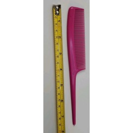 Unbranded 7.5" Pink Rat Tail Plastic Comb – Hair Styling & Sectioning Tool – NEW
