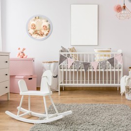 WOFASHPURET 1pc Wooden Round Photo Frame Décor Wall Decorations 10in Round Frame Tabletop Accessories Painting Stitch Embroidery Frsmes X White Picture