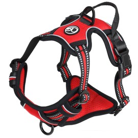 Dog Harness for Small and Large Dogs, Chest Harness, Padded and Reflective, Adjustable and Breathable, Dog Harness - Size XL, Red