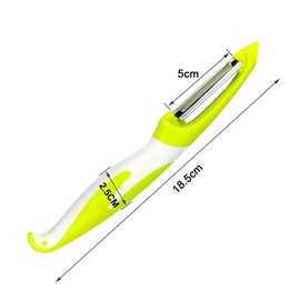 Aiqeer 2 Pcs Multifunction Peelers Set, Vegetable Peeler, Fruit Peeler, Straight Peeler, Carrot Peeler, Potato Peeler (Green)