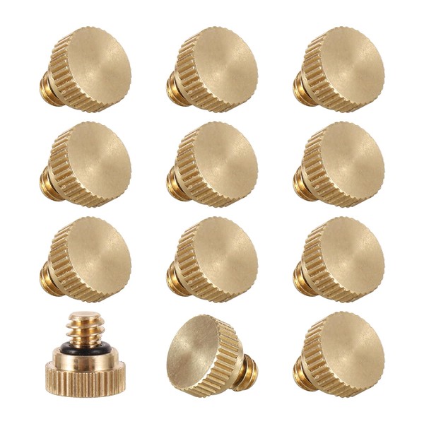 Brass Misting Nozzle Plug 12pc Heavy Duty 10/24 Screw Thread