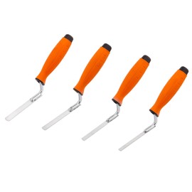 Mivos 4 x Stainless Steel Joint Trowels, Width 8, 10, 12, 14 mm, Joint Trowel Set with Soft Grip and Flexible Stainless Steel Blade, Butt Joint Trowel for Grouting Bricks and Clinker Blocks, Made in