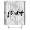 Zengmei 70x70 inches Get Naked Shower Curtain Set Funny Quote