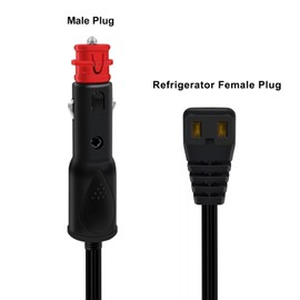 HuaLiSiJi Car Cool Box Cable with Switch 12 V 24 V Car Power Supply Cable for Cool Box (3.5 m)
