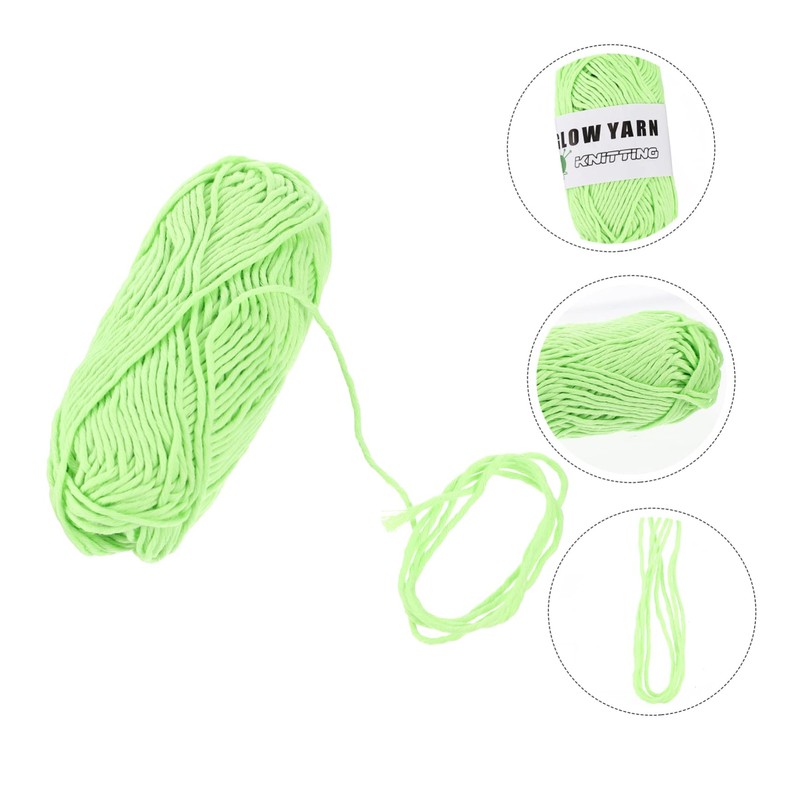 Hohopeti Funny Crochet Yarn 50g Roll Luminous Yarn Hand Knitted