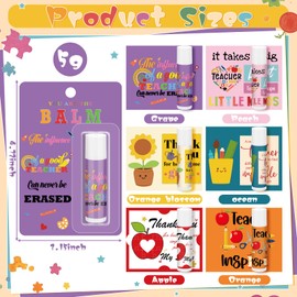 6 Sets End of the Year Teacher Gifts You Are the Balm Lip Balm Bulk with Inspiring Card Back to School Small Appreciation Gifts for Teacher Staff Student School Classroom
