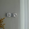 CHICIRIS 3D LED Wall Clock Minimalist White Frame Digital Wall