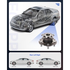 ECCPP Wheel Hub and Bearing Assembly Left Right Rear 512374 fit for Lexus Nx200T 2015-2017, for Lexus Nx300 2018-2019, for Lexus N 5 Lugs Wheel Bearing Hubs ABS with Tone Ring Sensor 2pcs