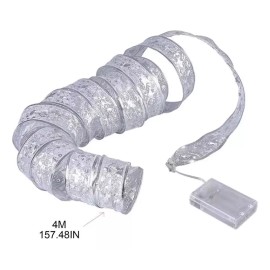 K&H Liston Con Luz Led 4 Metros Navidad Invierno Decoracion 12pz