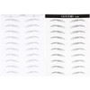 Cabilock 2 Hojas Pegatina para Cejas Artificial 2 Láminas Negro