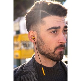 LUDOS Clamor Kopfhörer In Ear - Wired Ohrhörer mit Kabel und Mikrofon, 5 Jahre Garantie, Bass, Premium-Audioqualität, Neuartiger Memory Foam, Verstärktes Kabel, Headphones mit Lautstärkeregler