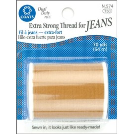Coats & Clark Inc. N574 Extra Strong Thread for Jeans, 70-Yard, Golden