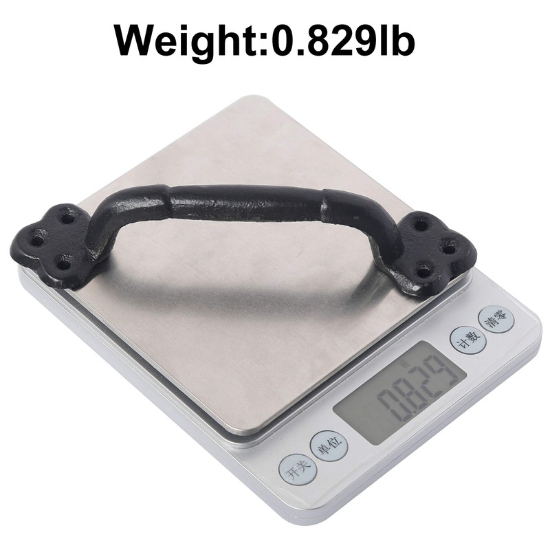 WEBI Rustic Gate Handle,9 Inch Cast Iron Barn Door Handle,Metal