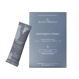 Joint Support Collagen - Colágeno Marino Hidrolizado en Péptidos con Ácido Hialurónico, Vitamina C, Zinc y Selenio, Sobres Individuales, 12 g por Porción - 20 Sobres, 240 g