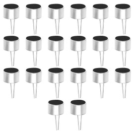 Pack of 20 2-Pin Microphone Electret Capacitor Cable Capsule Electret Capacitor Sound Light Control Powered Condenser Microphone Accessories for MP3 MP4 Phones