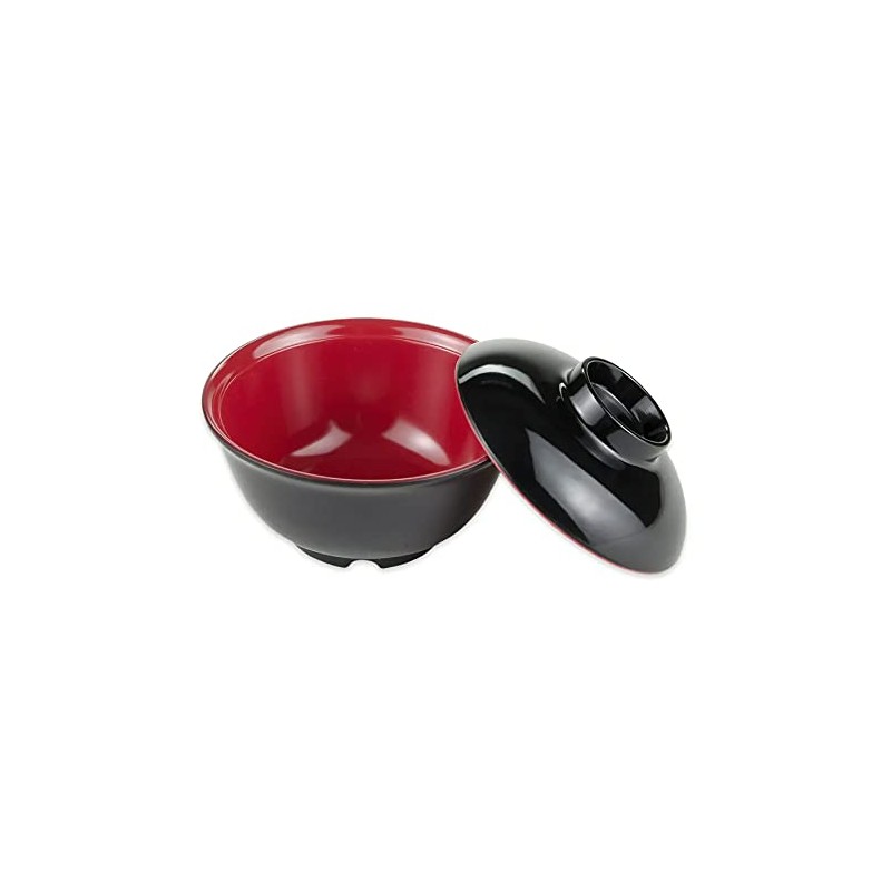 G.E.T. B-123-F, Fuji Collection, Black 12 oz. Melamine Bowls with