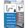 EDELER® Universal Siphon for Washbasin, Stainless Steel, Height Adjustable, Sink