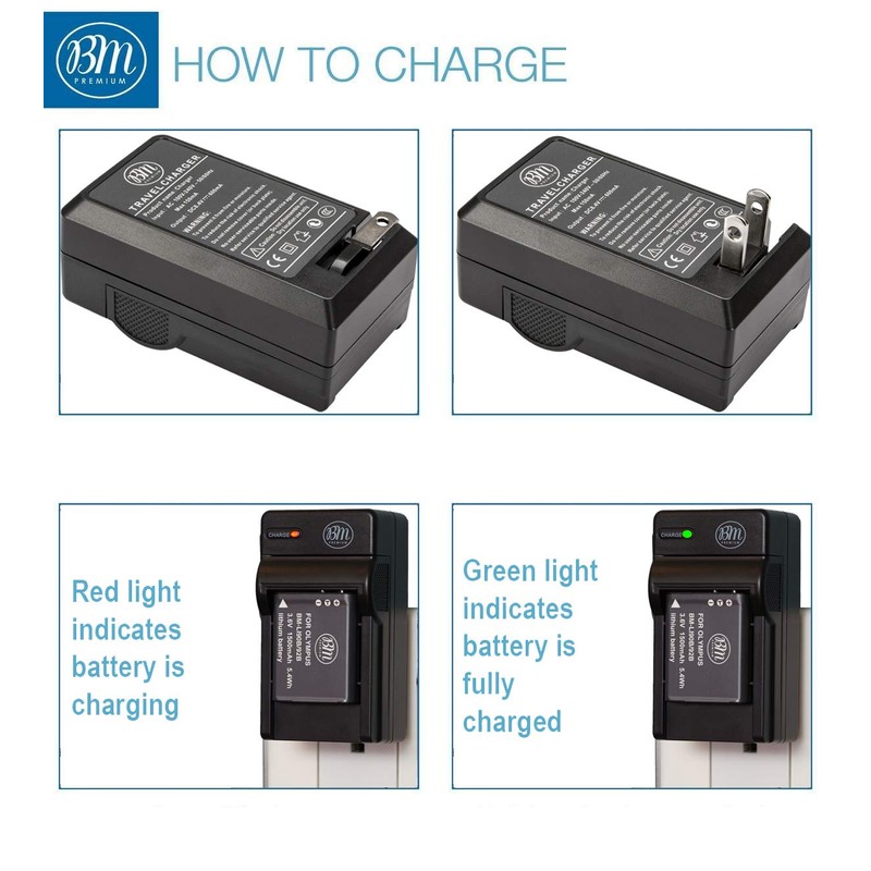 BM Premium 2 Pack of DB-110 Batteries and Charger for