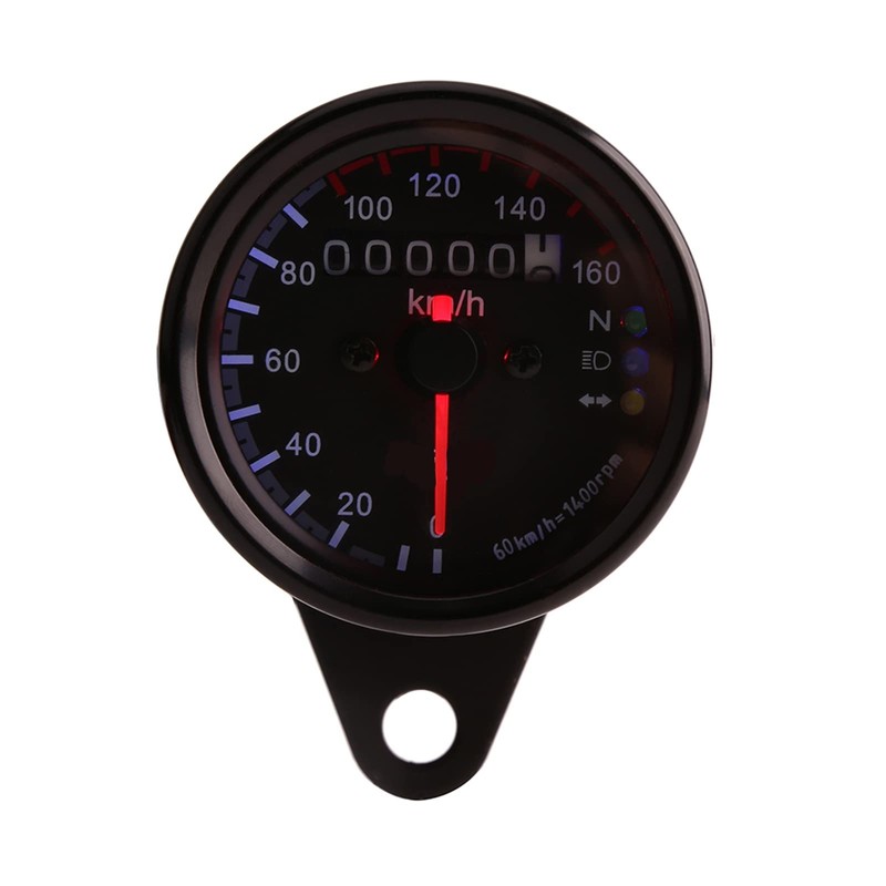 Motorcycle Odometer Speedometer K/MH Universal Backlight Signal Pack of 1