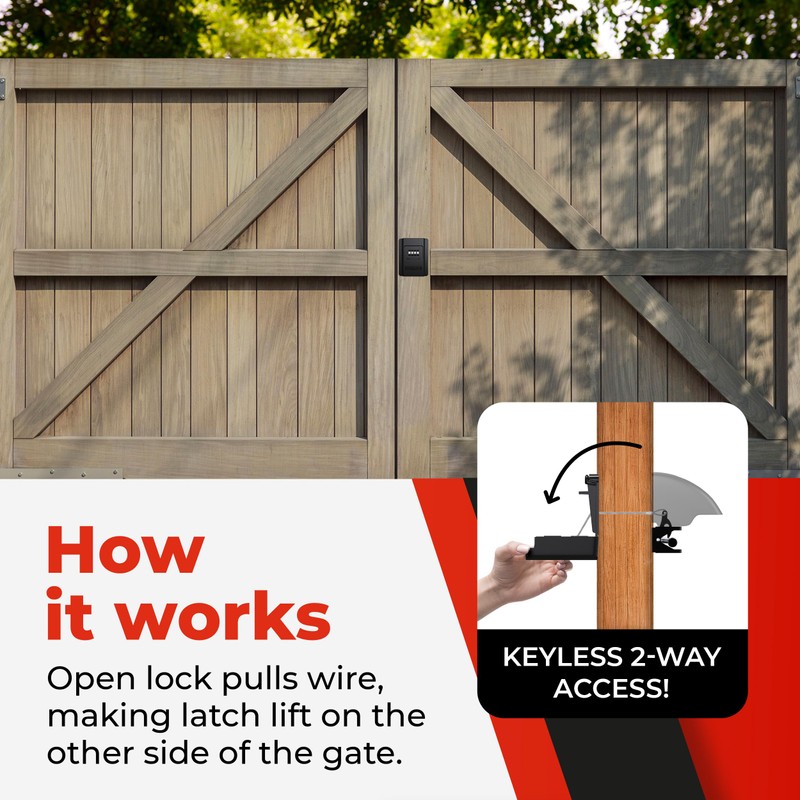 Gate Lock – Secure Keyless Fence Lock and Latch with