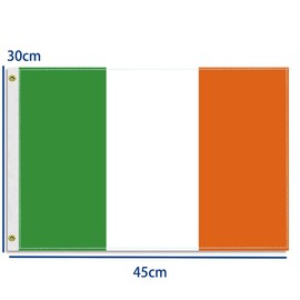 30×45 CM Ireland Flag,12×18 inch Small 100D Irish Outdoor Banner,Tiny Doube Side Printing Decor For Boat Car Marking Patio Garden With Brass Gromment
