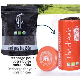 Khla - Organic Earl Grey Tea 150g - English Black Tea - Bergamot Citrus - Loose Leaf- Asian Tea - Origin Sri Lanka - Herbal Tea & Infusion