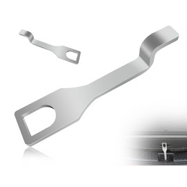 Emezddo Tailgate Stand, Stainless Steel Car Tailgate Stand, Tailgate Bracket, Tailgate Spacer, Compatible with VW T5 T6 (15 x 3.4 x 3 cm, Silver)
