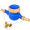 Pack of 2 Brass Water Meter Screw Connection, 3/4 Inch