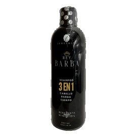 Rey Barba Shampoo 3 En 1 Cabello Barba Cuerpo Para Caballero