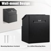 KYODOLED Suggestion Box with Lock and Slot, Metal Wall Mounted