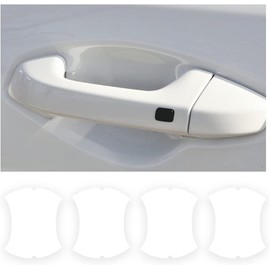 4 protectores de fibra de carbono para manijas de puerta de coche, calcomanías universales antiarañazos, se adaptan a la mayoría de los coches