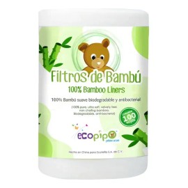 Rollo 100 filtros de bambú Ecopipo compostables no reutilizables 17x29 cm                                                                             