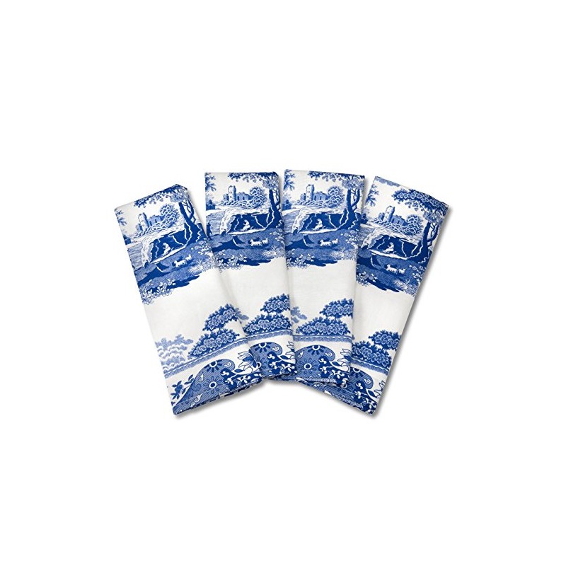 Portmeirion Home & Gifts Napkins S/4, Blue & White