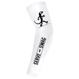 SERVE AND SWAG™ Compression Arm Sleeves, Moisture Wicking, Cooling, Breathable, Package Contains (2) Medium, White, Serve And Swag Sleeves