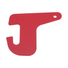 eMagTech 1pc Security Door Lock Plate Catches Plate Fit Caravan and Motorhome Car Door Fixed Plate 97mmx88mm Plastic Lock Plate Red