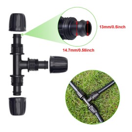 Hydrogarden 20 PC Irrigation Fittings Kit for 1/2 Inch Drip Hoses - 4 T-pieces, 4 Couplings, 4 Ends, 4 Elbows, 4 Switching Valves - Barbed Connector