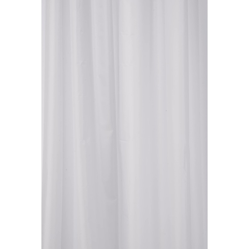 Croydex White Shower Curtain Made from 100% Recycled Poyester, with