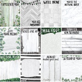 12 Pieces Appreciation Sticky Notes 3 x 4 Inch Fun Motivational Inspirational Positive Modern Cute Encouragement to Do List Notepad for Shopping List Study Planner 30 Sheets Each(Retro Style)