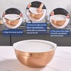 Moxinox Rose Gold Mixing Bowls with Airtight Lids, Stainless Steel
