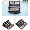 Contact's Women RFID Blocking Wallet Genuine Leather Zip Around Clutch