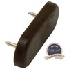 Adsamm® 16 x plastic glides with 2 nails, brown, 18
