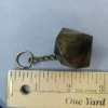 Pemby Studio BRONZE Crystal Shape Handbag Charm Keychain Purse Split